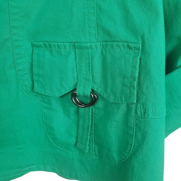 Chico's Green Blazer Lightweight Notched Lapel. 8. B0034 - Picture 5 of 10